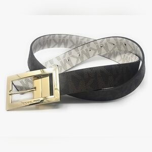 Womens Brown and Gold Designer Belt